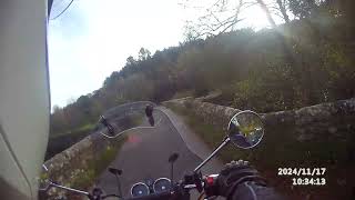 Interceptor 650 crosses 14th Century Staverton Bridge [upl. by Nolahs870]