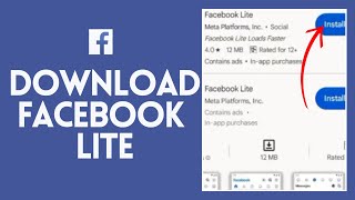 How to Download Facebook Lite 2024 EASY  Install FB Lite [upl. by Maire104]