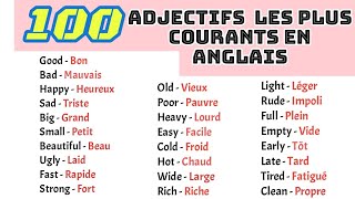 100 adjectifs les plus courantes en anglais 100 most common adjectives in English [upl. by Lari]