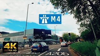 Chiswick Roundabout to M4  London Driving Tour  4K [upl. by Lednar]