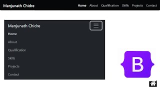 Design Responsive Personal Portfolio Website using Bootstrap HTML CSS  NavBar Section [upl. by Koerlin192]
