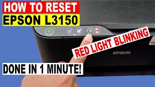 Epson L3150 Resetter ink pad is at the end of its service life  Red Light Blinking Solution [upl. by Ratcliffe]