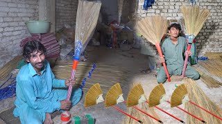 Amazing Process of Besoms Making  Brooms Making Process [upl. by Anaerda]