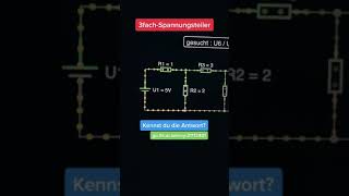 Quizfrage ETechnik  3fachSpannungsteiler ausrechnen Short [upl. by Sauers]