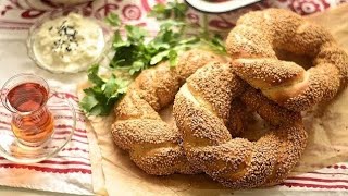 How To Make Simit  Turkish sesame Pretzels Bagel [upl. by Marcy]