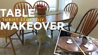 How To Refinish a Kitchen Dining Table Vintage  Shabby Chic  Farmhouse Style [upl. by Carpet]