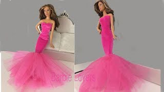 Barbie dolls mermaid dressParty gownCreative fun for kids [upl. by Bealle427]