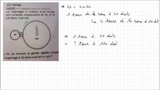 MonPlanMaths  Horlogeengrenageproportionnalité [upl. by Reseda]