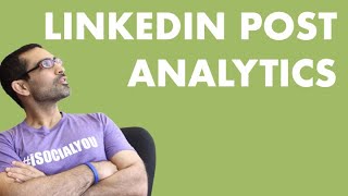 How To See LinkedIn Post Analytics [upl. by Eyahs]