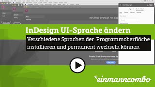 InDesign Verschiedene Sprachen für Programmüberfläche installieren [upl. by Africa]