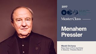 Menachem Pressler  Master Class  Piano  Meshi Ochana [upl. by Aiyram]