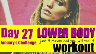 HOME WORKOUT LOWER BODY SCULPTING WORKOUT  just 4 moves and you will feel it working [upl. by Kcinnay]