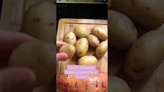 Prepara papas y camote al horno receta fácil [upl. by Kristyn]