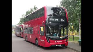 Enviro 400MMC Smart Hybrid Stagecoach 11026 YX68UKL on a D7 Starting The Engine at at Mile End Stand [upl. by Urbanus]