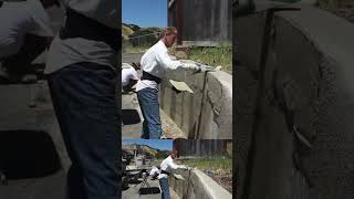 Plastering over crooked walls shorts shortsfeed stucco youtubeshorts tiktok trending diy [upl. by Allecnirp]