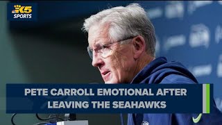 Im so grateful Pete Carroll emotional after leaving the Seahawks [upl. by Ikuy]