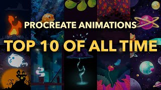 My Top 10 Procreate Animations of All Time [upl. by Ortrud]