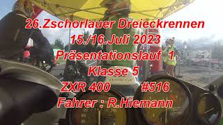 26Zschorlauer Dreieckrennen 2023 Präsentationslauf 1 ZXR400 516 [upl. by Sowell]