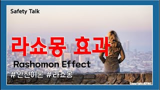 안전이론10 라쇼몽 효과 Rashomon Effect [upl. by Rovelli]