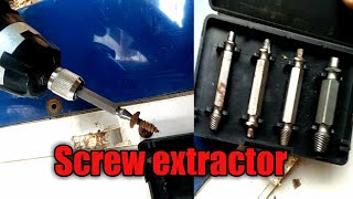 Tips cara melepas sekrup rusak dengan Screw extractor  how to use screw extractor [upl. by Woodman465]