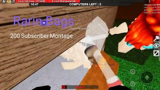 Rarin  Bags  150 Subscribers Flee The Facility Montage Roblox [upl. by Rimidalv]