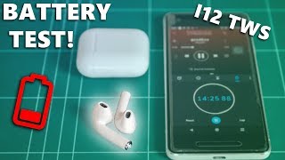 i12 TWS Airpods Battery Life Test [upl. by Swaine984]