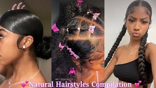 Cute amp Trendy Natural Hairstyles Styles By Baddies [upl. by Adnomar]