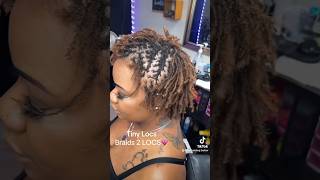 Tiny Locs Braids turned Locs locslocjourneytiny interlockinglocs locbraidsnaturalhairbraids [upl. by Sawtelle]