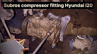 Subros compressor fitting Hyundai i20 diesel youtube [upl. by Aleina913]