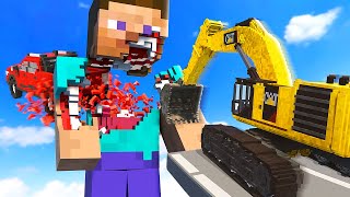 Crashing Cars Into Minecraft STEVE  Teardown Mods Gameplay [upl. by Ellertnom775]