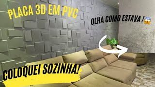 Transformei minha parede da sala com a placa 3D em PVC gastando muito pouco [upl. by Phio]