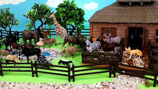 African Safari Animal Figurines  Learn Animal Names for Kids [upl. by Brandtr]