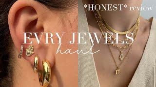 EVRY JEWELS HONEST REVIEW  HAUL 💫  Over 500 worth of trendy amp affordable jewelry [upl. by Kessia226]