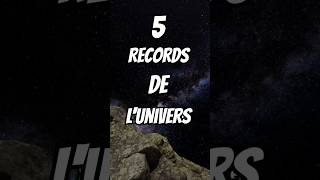 🌌 5 Records Fascinants De lUnivers  🚀✨espace cosmos recordsdelunivers trounoir exoplanetes [upl. by Leno]