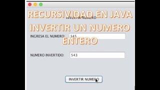 Recursividad en java [upl. by Noemi351]