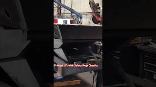 Scissor lift safety with these prop stops [upl. by Aivyls]