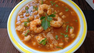 la mejor receta de garbanzos con langostinos 🦐🦐🦐😋😋😋 [upl. by Kloman]