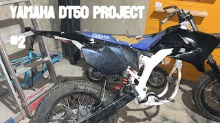 Yamaha DT50 project part 2 fitting 88BR engine  bonus clip [upl. by Stewart]