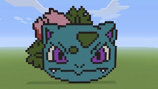 Minecraft Pixel Art  Ivysaur Pokemon Head [upl. by Noivart]