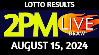 Lotto Result Today 200 pm draw August 15 2024 Thursday PCSO LIVE [upl. by Tory814]