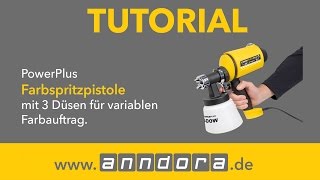 Tutorial powerplus  Spritzpistole für Farbe richtig verwenden [upl. by Mayap]