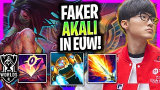 FAKER IS A GOD WITH AKALI IN EUW SERVER  T1 Faker Plays Akali Mid vs Ahri Worlds Bootcamp 2024 [upl. by Alberic]