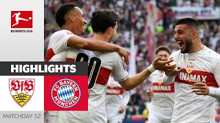 Stuttgart Defeats Bayern Late  Stuttgart  FC Bayern München 31  Highlights  Matchday 32 – BULI [upl. by Apul]