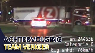 Politie  Achtervolging  157 kmu waar 50 kmu is toegestaan  Team Verkeer MiddenNederland [upl. by Attegroeg]