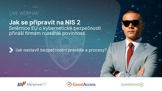 Webinář  Jak se připravit na NIS 2 1 část [upl. by Thistle]