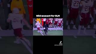 ULM Coach crashed out on player ncaafootball collegefootball footballplayer [upl. by Drawoh]