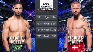 GABRIEL BONFIM VS NICOLAS DALBY FULL FIGHT UFC FIGHT NIGHT 231 [upl. by Linnea326]