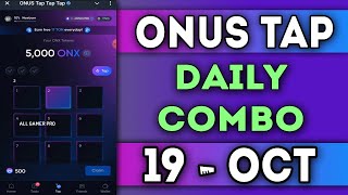 Onus Tap Tap Tap Daily Code 19 October 2024  Today Onus Daily Code  AGP onusdailycode [upl. by Isyed703]