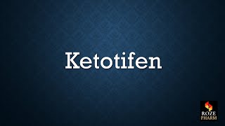 Ketotifen pronunciation pharmacology drug How to say Ketotifen [upl. by Ellehsor]