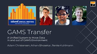 INFORMS 2021 Workshop  Part 2 GAMS Transfer [upl. by Dyraj]